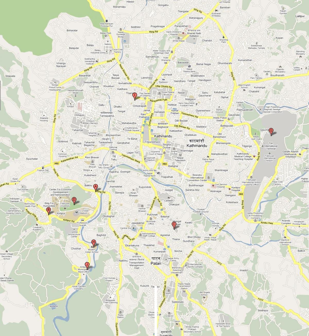 Kaart ktm nepal