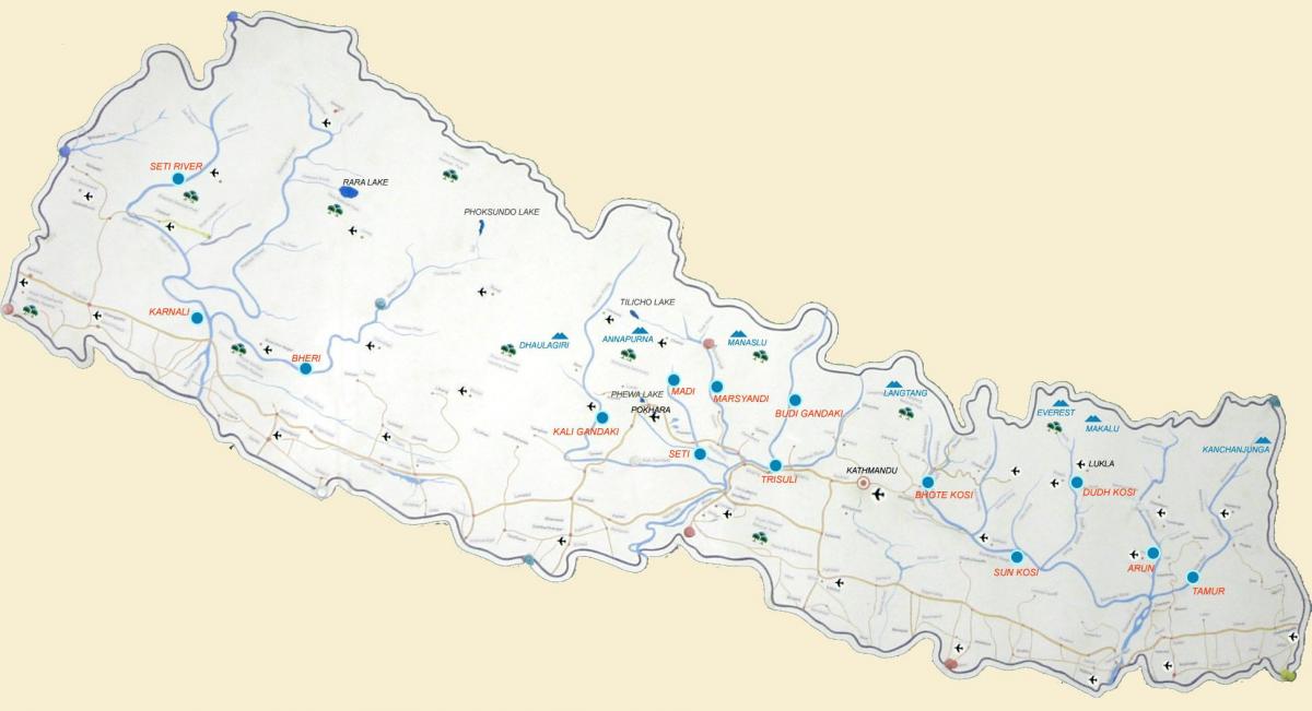 kaart nepal järve