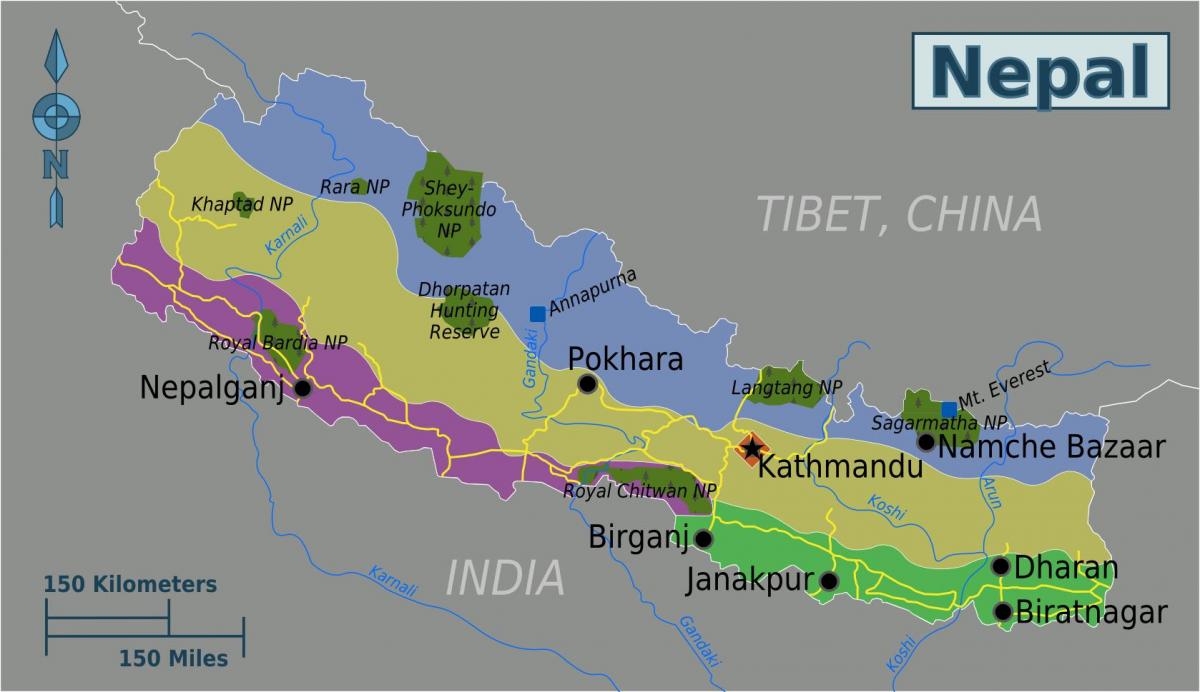 geograafiline kaart, nepal