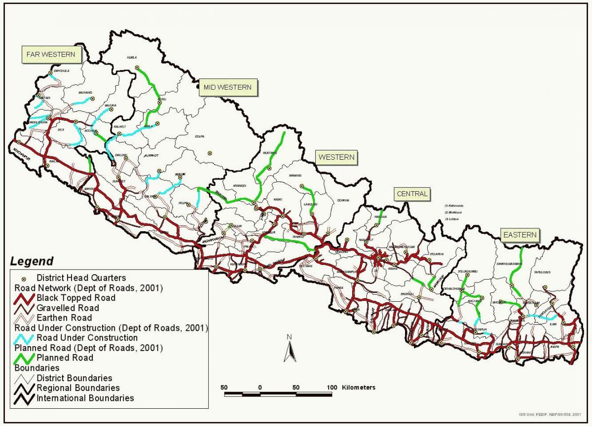 Kaart nepal marsruut