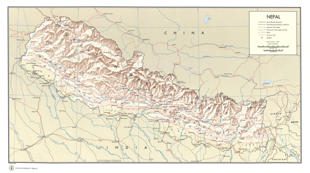 nepal rongi marsruut kaardil