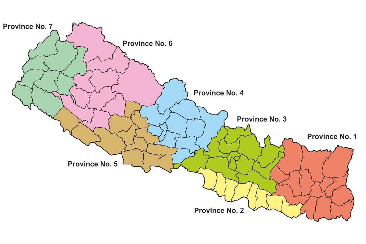 kaart federal nepal
