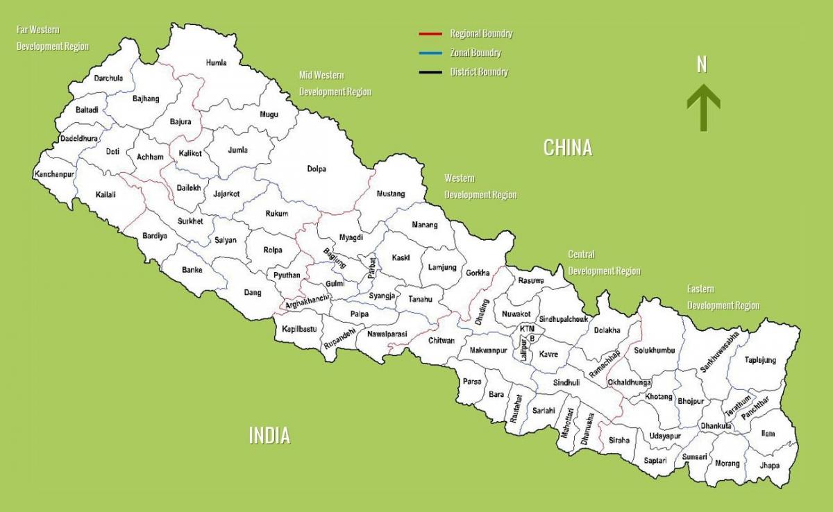 nepal vaatamisväärsused kaart