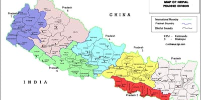 7 pradesh nepali kaart