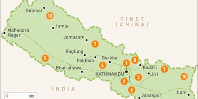 Nepali kaart piirkonnad
