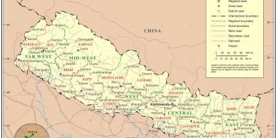 India ja nepali piiril tee kaart
