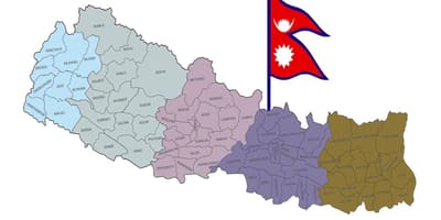 Kaart nepal koos lipp